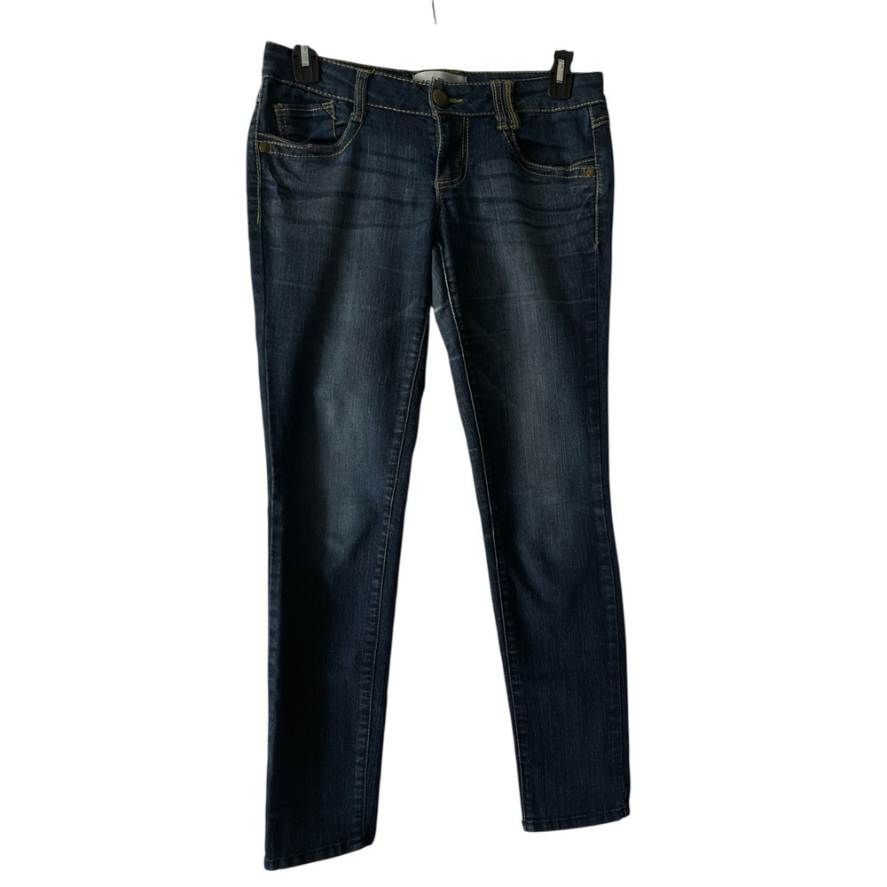 Jolt Womens Juniors Jeans Size 7 Dark Blue Stretch Denim 31x29.75